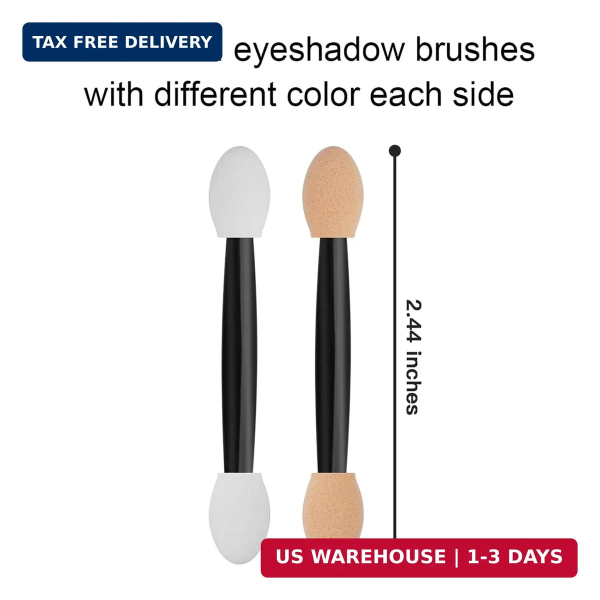120Pcs Disposable Eyeshadow Applicators Double Ended Sponge Makeup Brushes