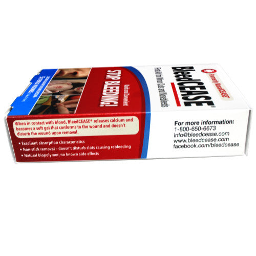 BleedCease Stop Bleeding First Aid Pack for Cuts & Nosebleeds - 5 Pack
