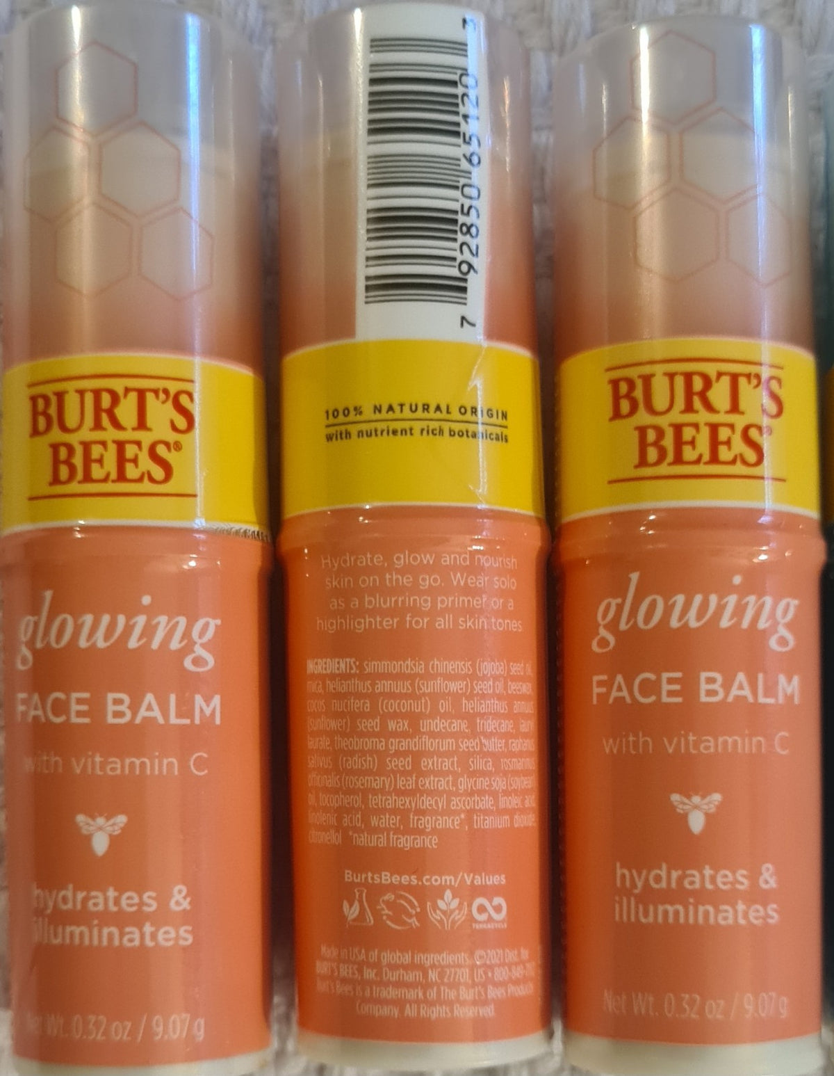 Set of 6 Burt's Bees Face Balms - Mattifying & Glowing Skin Care