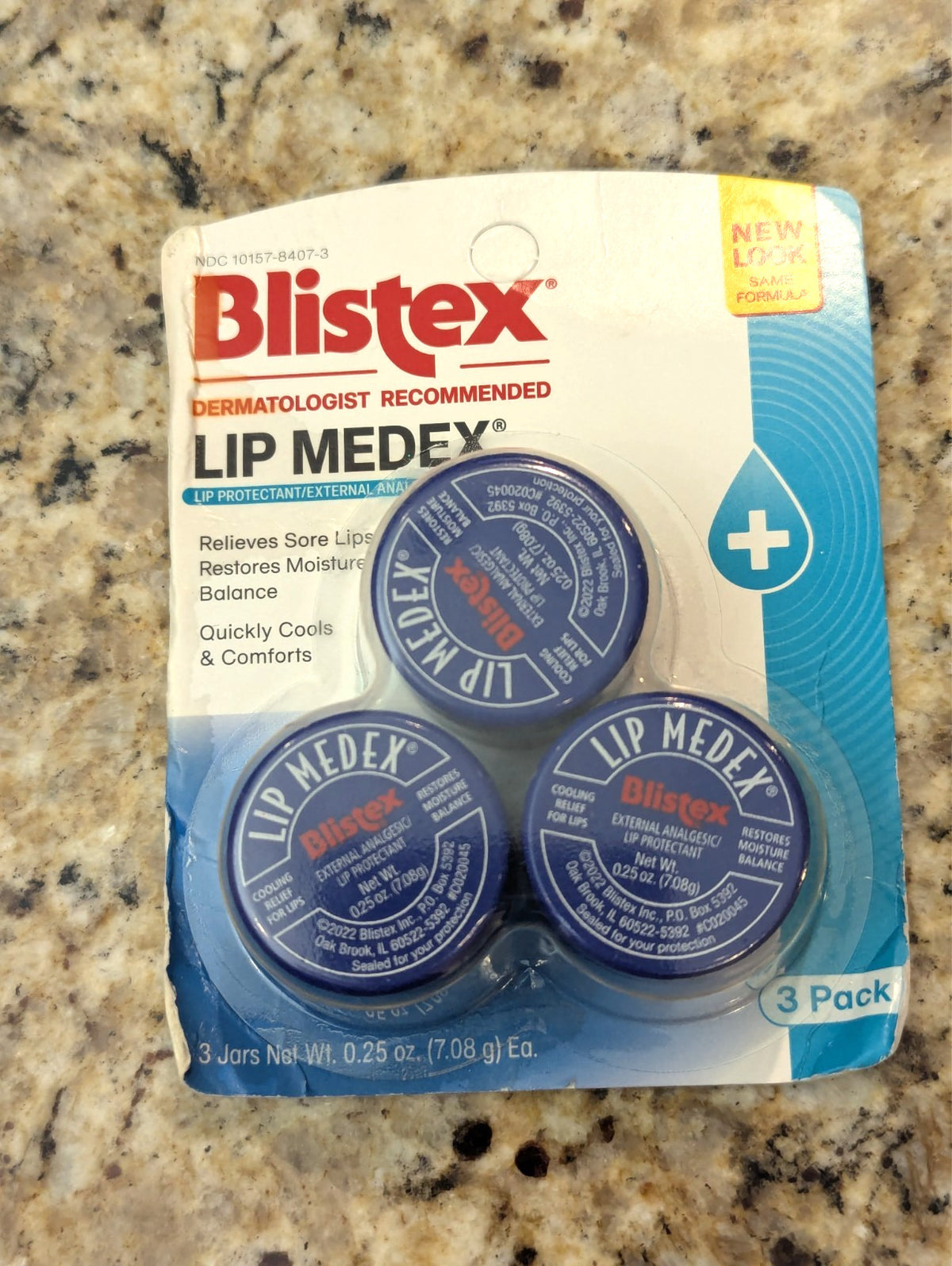 Lip Medex Sore Lip Relief Balm - 3 Pack, 0.75 oz