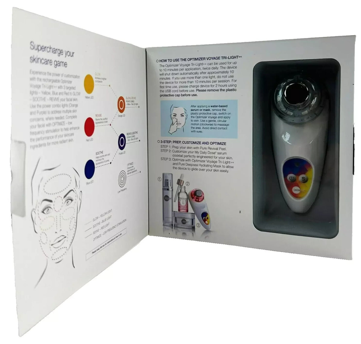 LED Light Therapy Device for Skin Care Facial Anti-Aging Acne