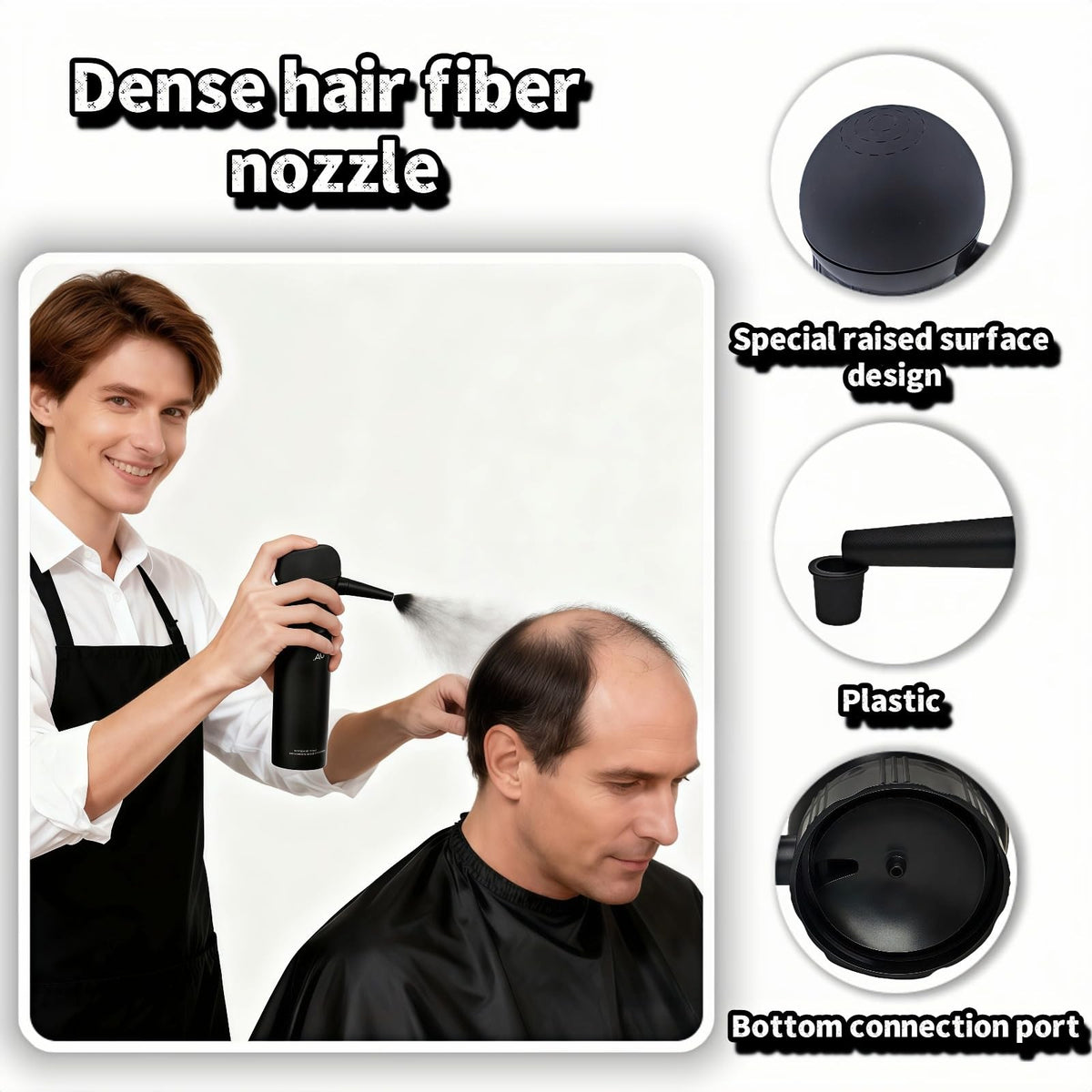 Hair Fiber Sprayer Applicator - Professional Hair Thickening Dispenser for Men & Women