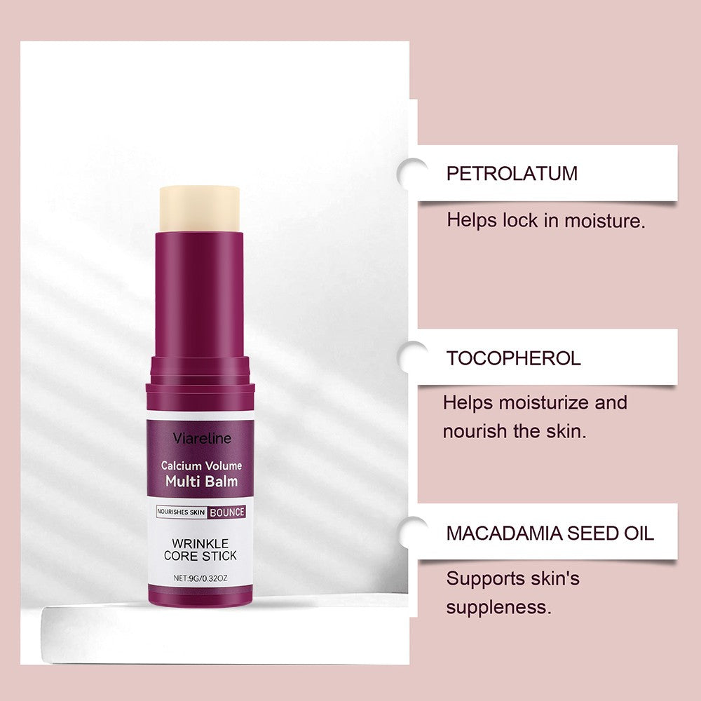 Calcium Volume Multi Balm Stick - Hydrating Anti-Aging Skin Care for Dry & Sensitive Skin - 3 Pack