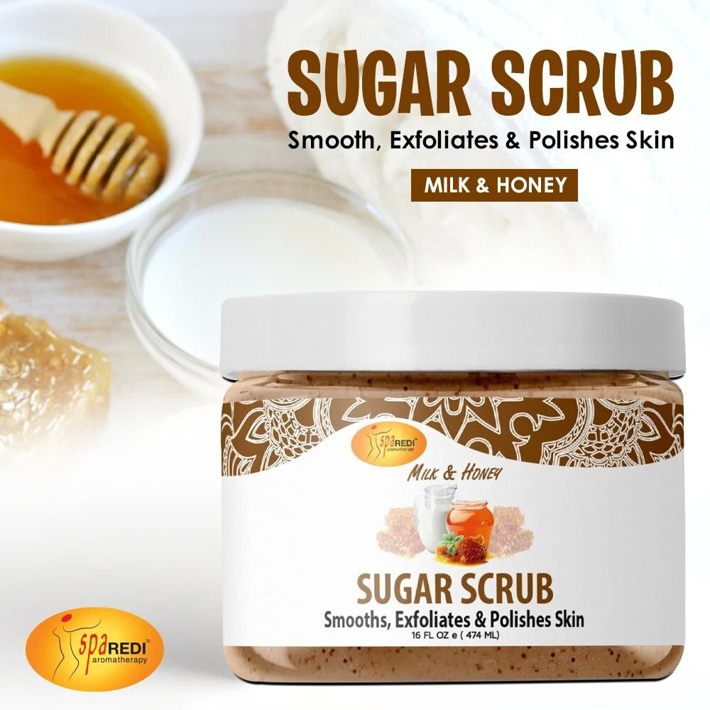 Sugar Body Scrub Milk & Honey 16 oz