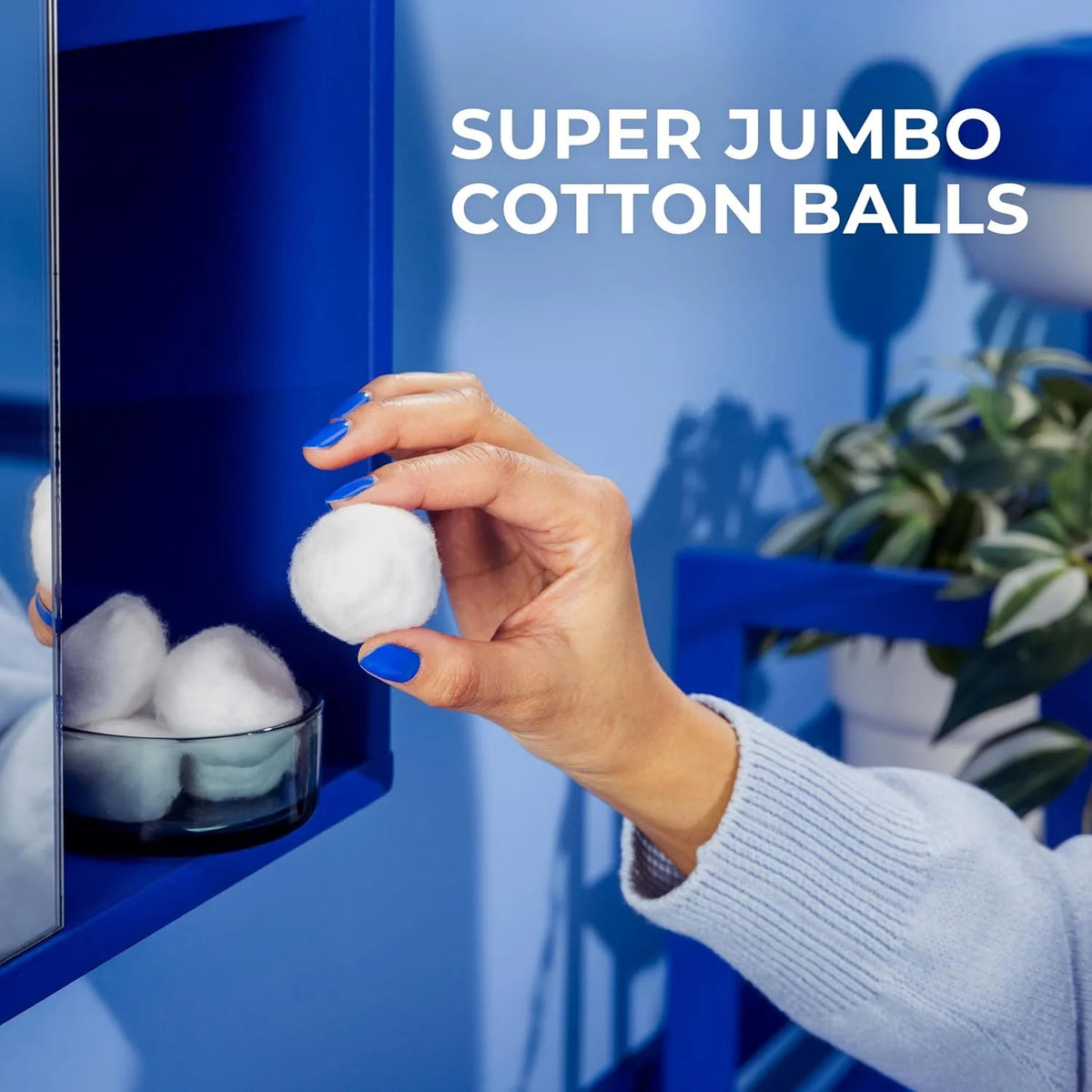 Cotton Balls Jumbo 100% Thick Cotton for First Aid Beauty and Baby Care
