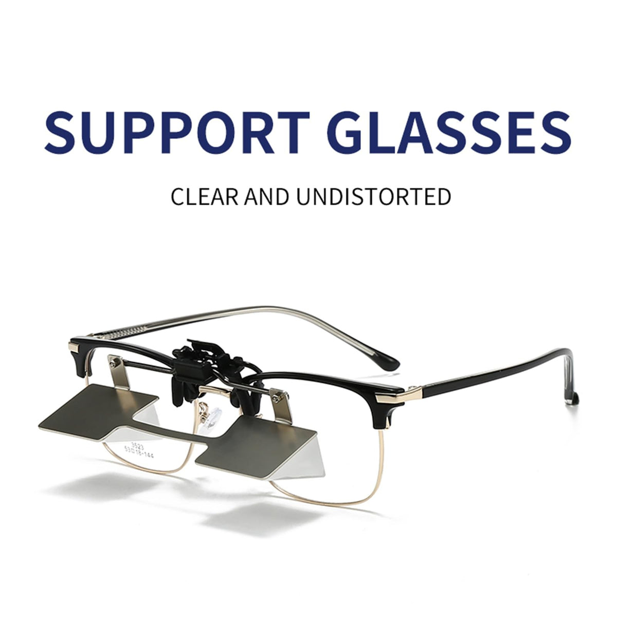 Lazy Glasses 90 Degree Clip-On Reading Glasses for Lying Down - Silver, 3.74 Inches