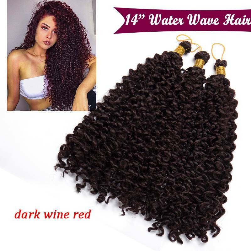 Water Wave Crochet Hair Extensions - Deep Curly Synthetic Braids, Multiple Lengths & Colors