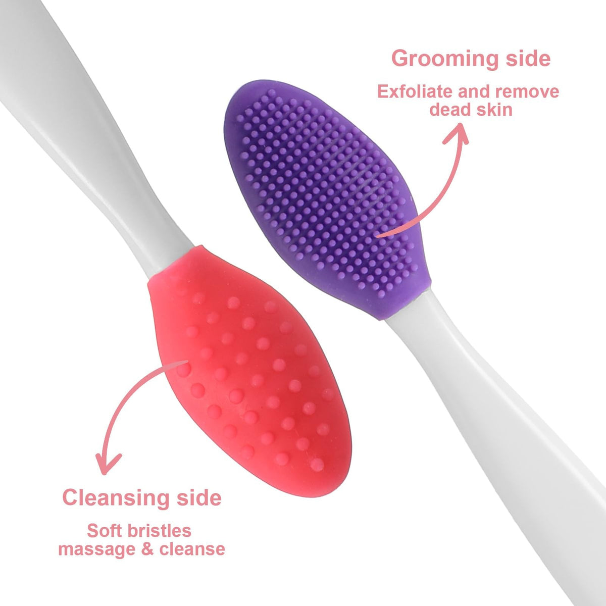 10 Pcs Lip Scrub Brush Set - Silicone Exfoliating & Applicator Tools in Multiple Colors