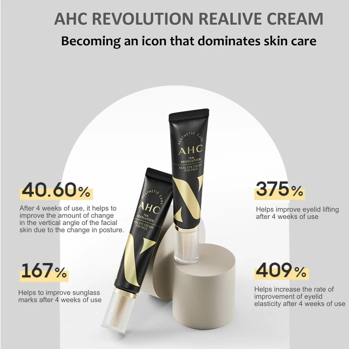 A.H.C Ten Revolution Real Eye Cream for Face 30ml - Anti-Aging Skincare