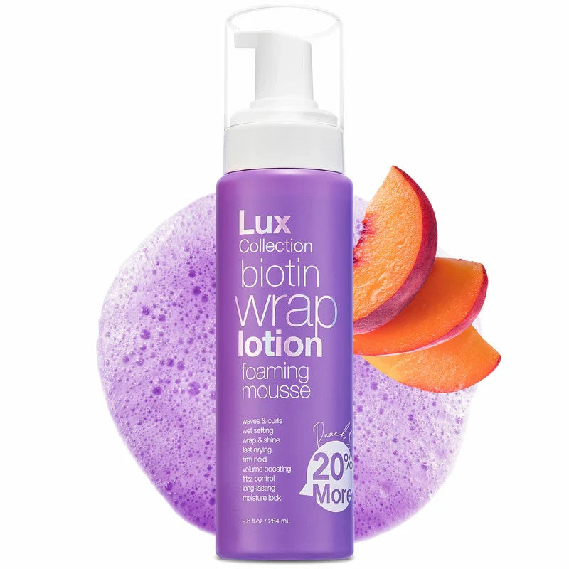 Keratin Foaming Hair Lotion Mousse 9.6oz - Biotin Peach