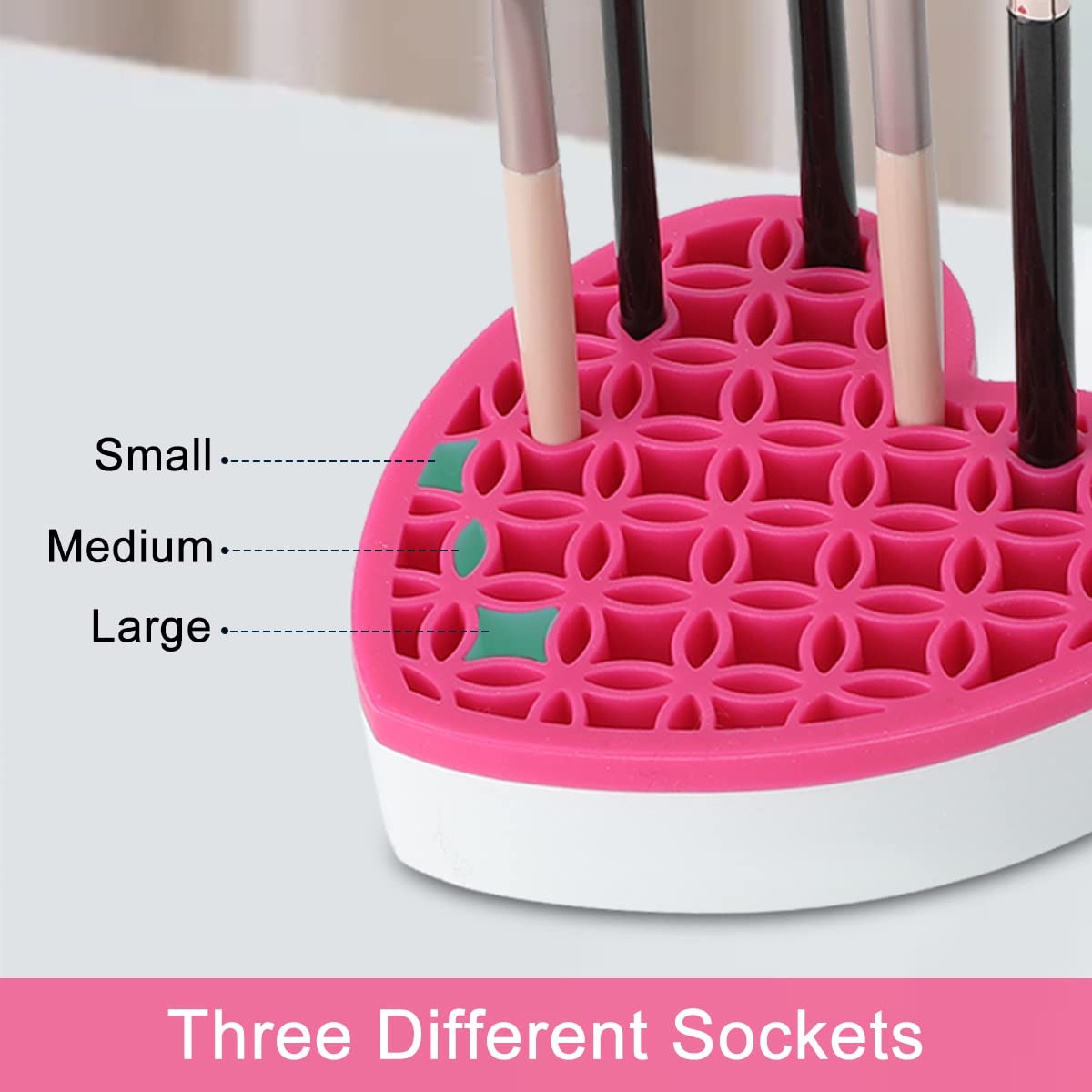 Silicone Makeup Brush Holder Cosmetic Organizer Desk Pen Pouch