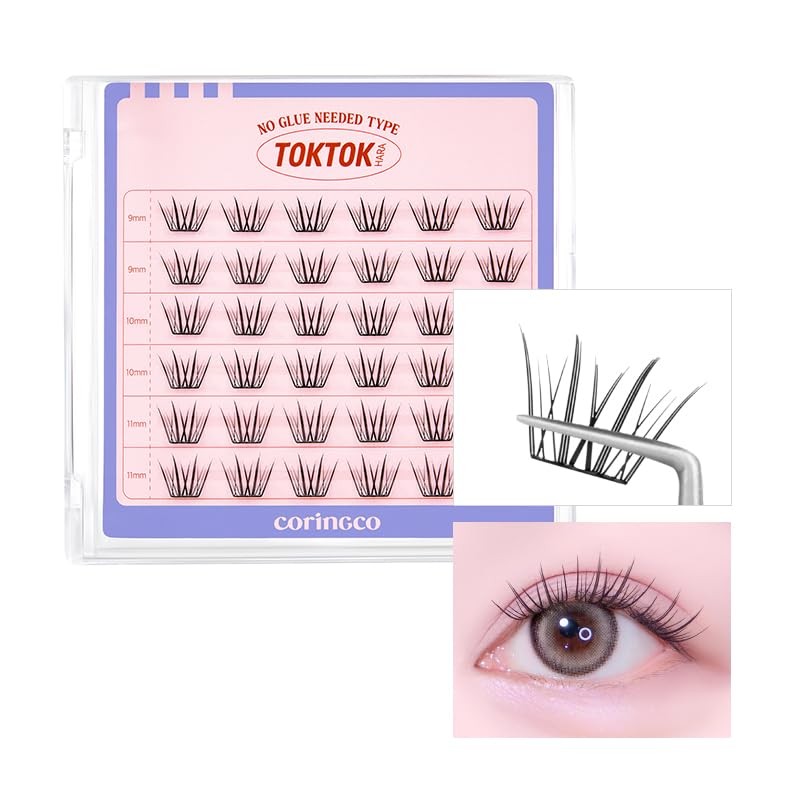 Self Adhesive False Eyelashes - Light, Waterproof, 5 Pairs, Variety Styles