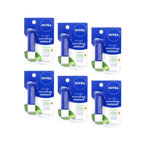 Lip Balm Set - Nourishing Moisture with Shea & Jojoba Oils, 6-Pack