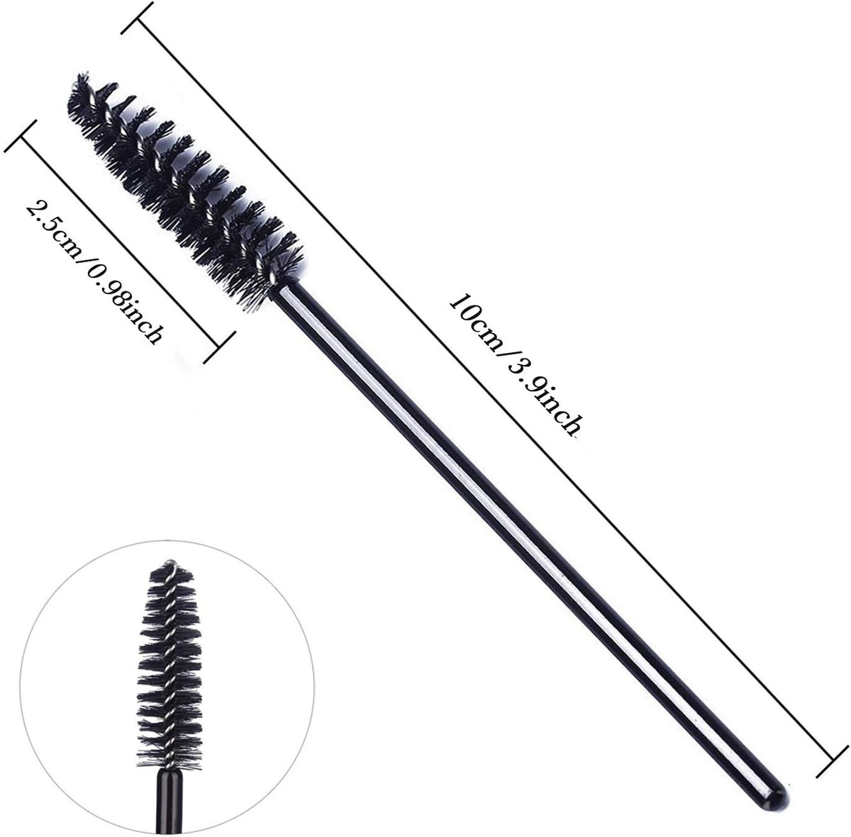 Disposable Eyelash Mascara Brushes Set for Eyelash & Eyebrow Application - 100 Pcs