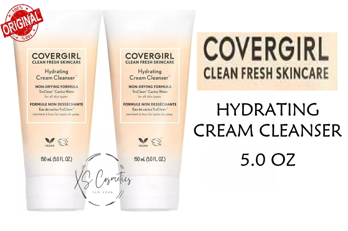 Hydrating Cream Cleanser, 5 fl oz – Pack of 2, Covergirl Clean Fresh Skincare