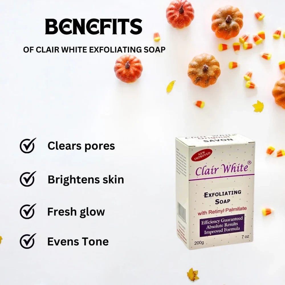 Clair White Rose Extract Brightening Exfoliating Soap 7 oz