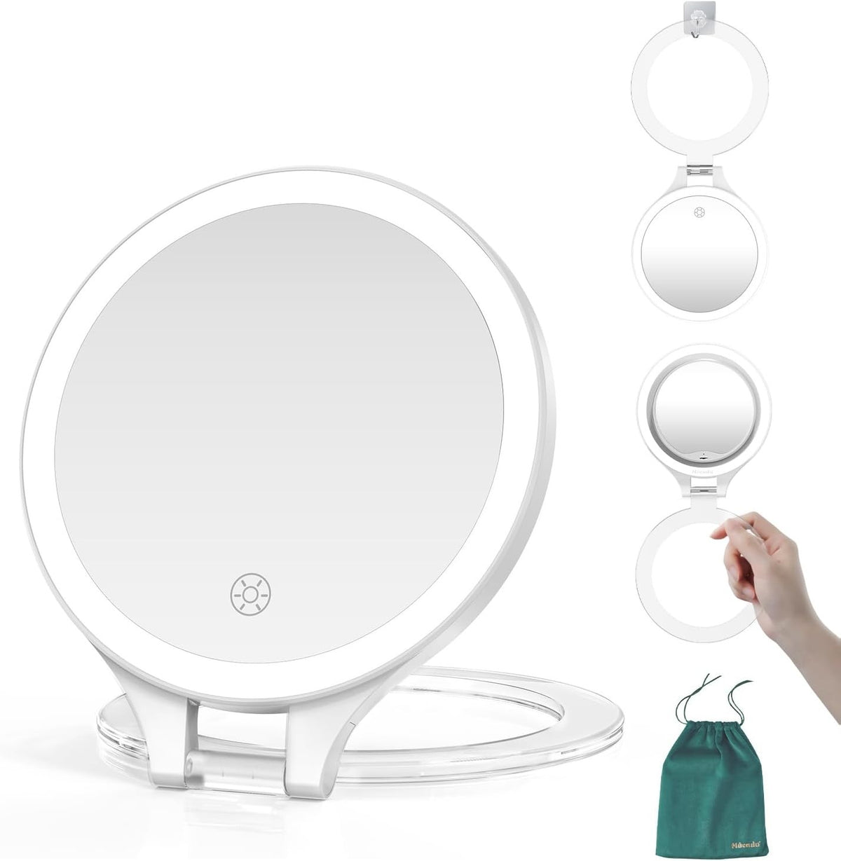 Magnifying Makeup Mirror with Light 1X/20X Double Sided Portable
