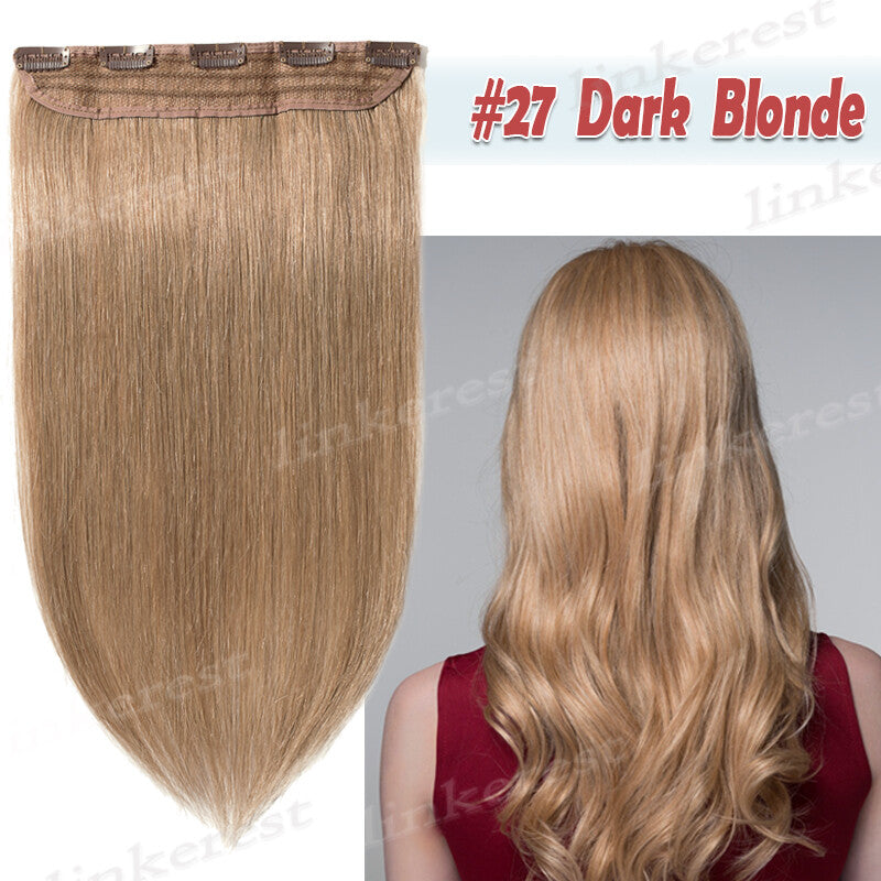 Remy Human Hair Extensions Clip-In Full Head Blonde 8-24 Inches