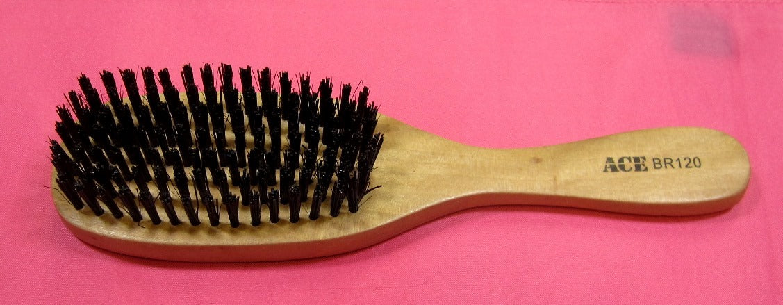 Wave Wooden Hair Brush with Boar Bristle - Soft & Hard Bristle Options