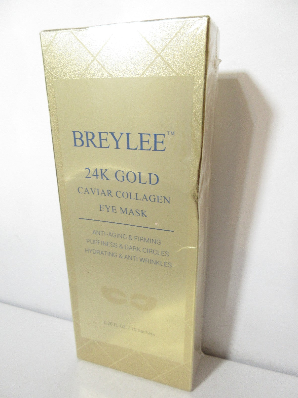 Breylee 24k Gold Collagen Eye Mask – 10 Sachets, Anti-Aging Under-Eye Treatment
