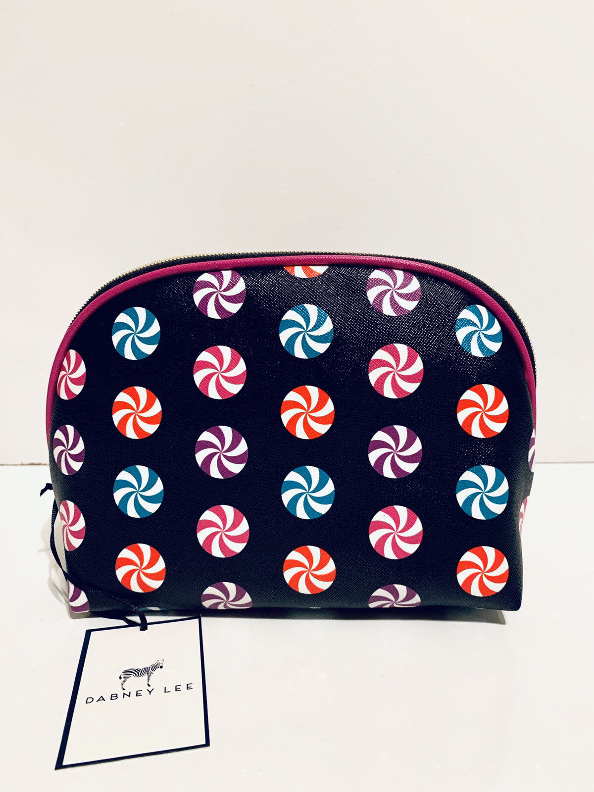 Cosmetic Bag Travel Organizer - Dabney Lee Peppermint Holiday Clutch