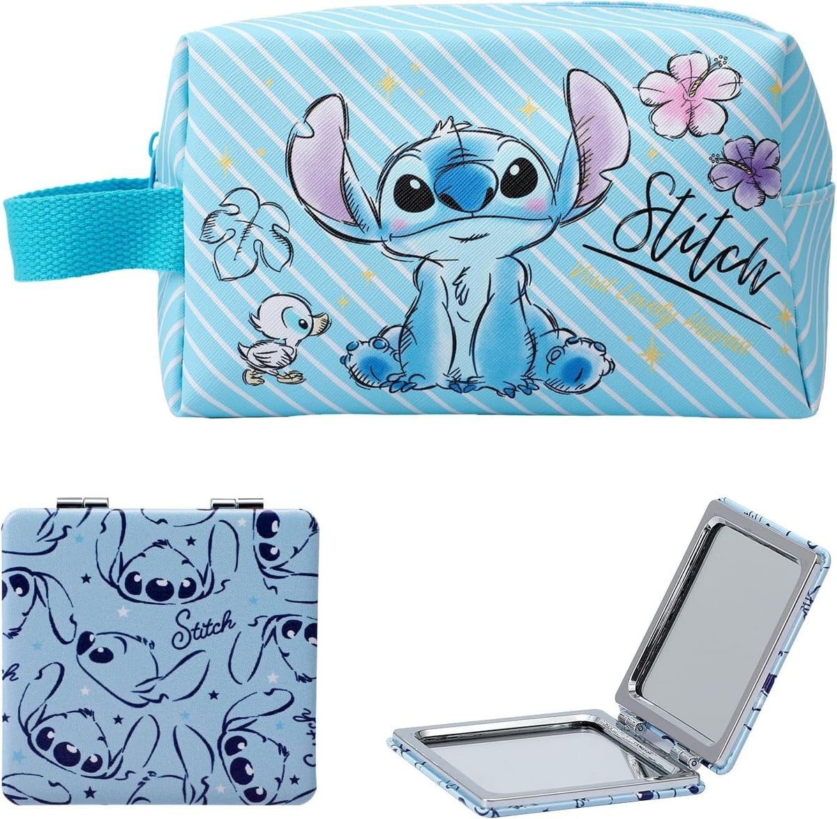 Large Capacity Cartoon Cosmetic Bag for Travel and Makeup
