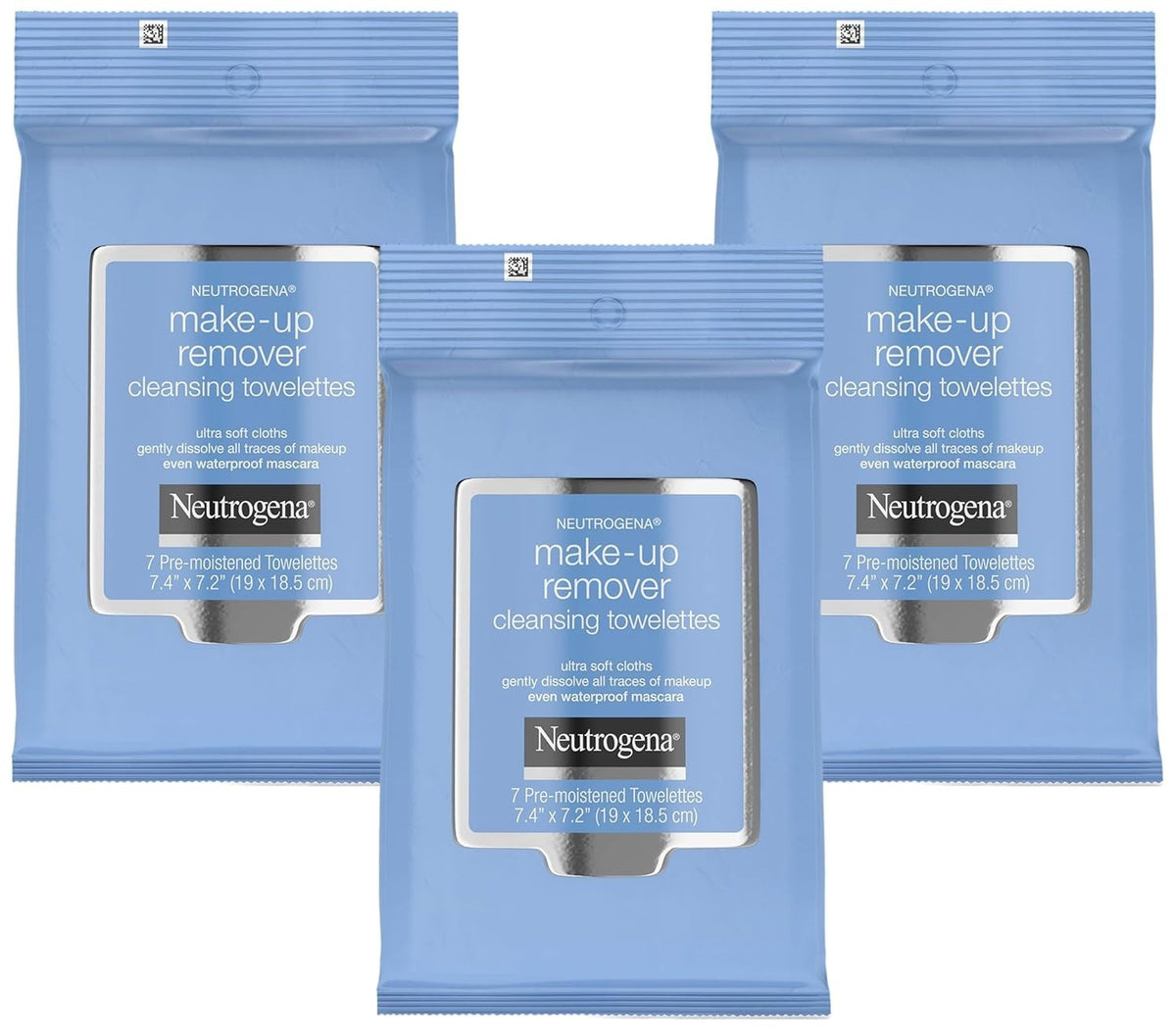 Pack of 3 Ultra Soft Makeup Remover Wipes - Individually Wrapped for Sensitive Skin