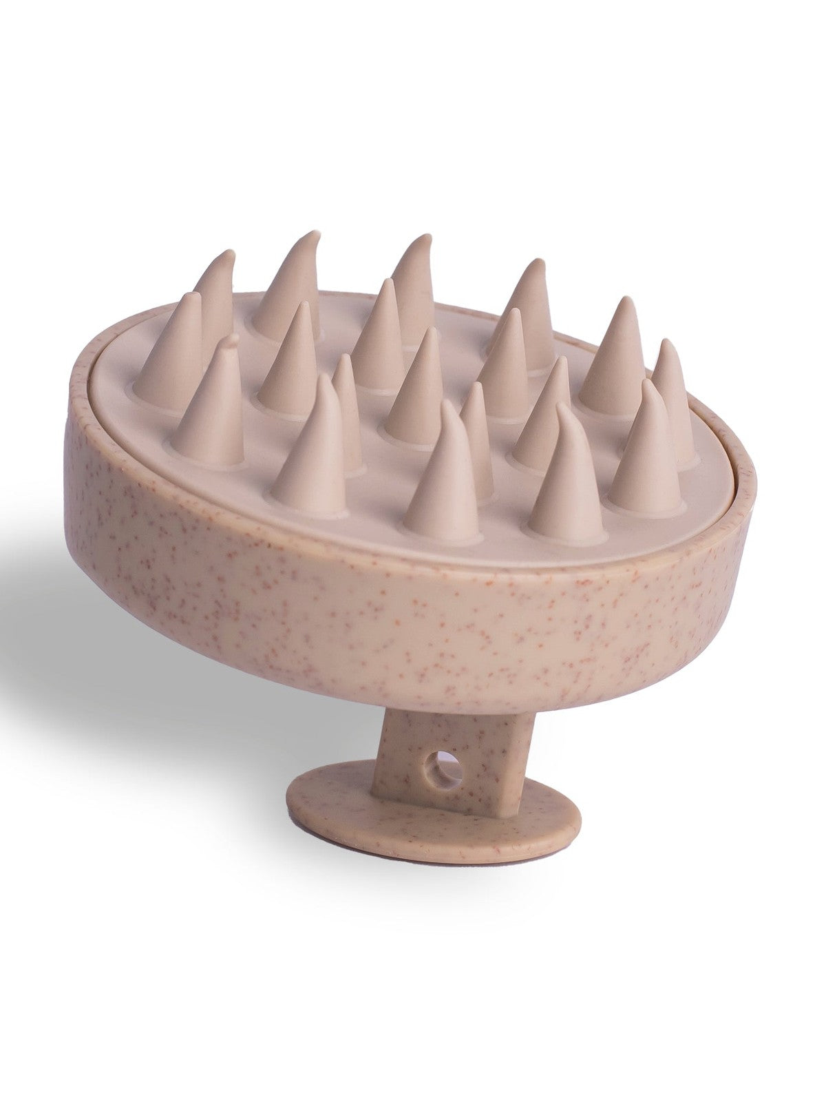 Eco Scalp Massager for Hair Growth & Deep Cleansing - Bamboo Beige