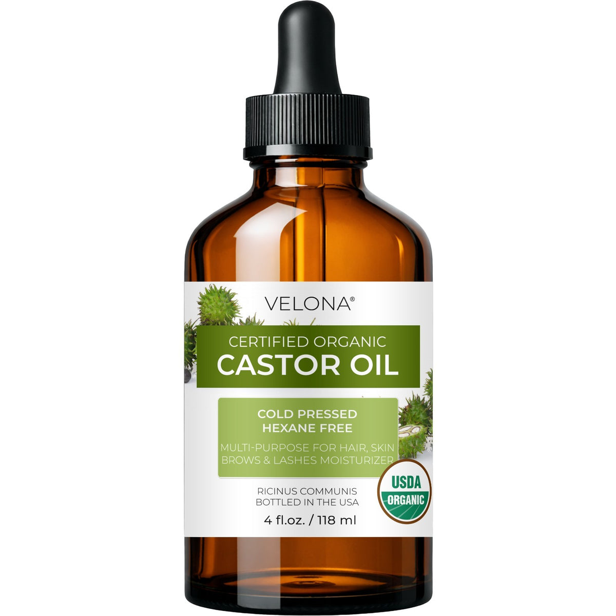 Organic Castor Oil for Hair & Skin - 2 Fl Oz to 1 Gallon, USDA Certified