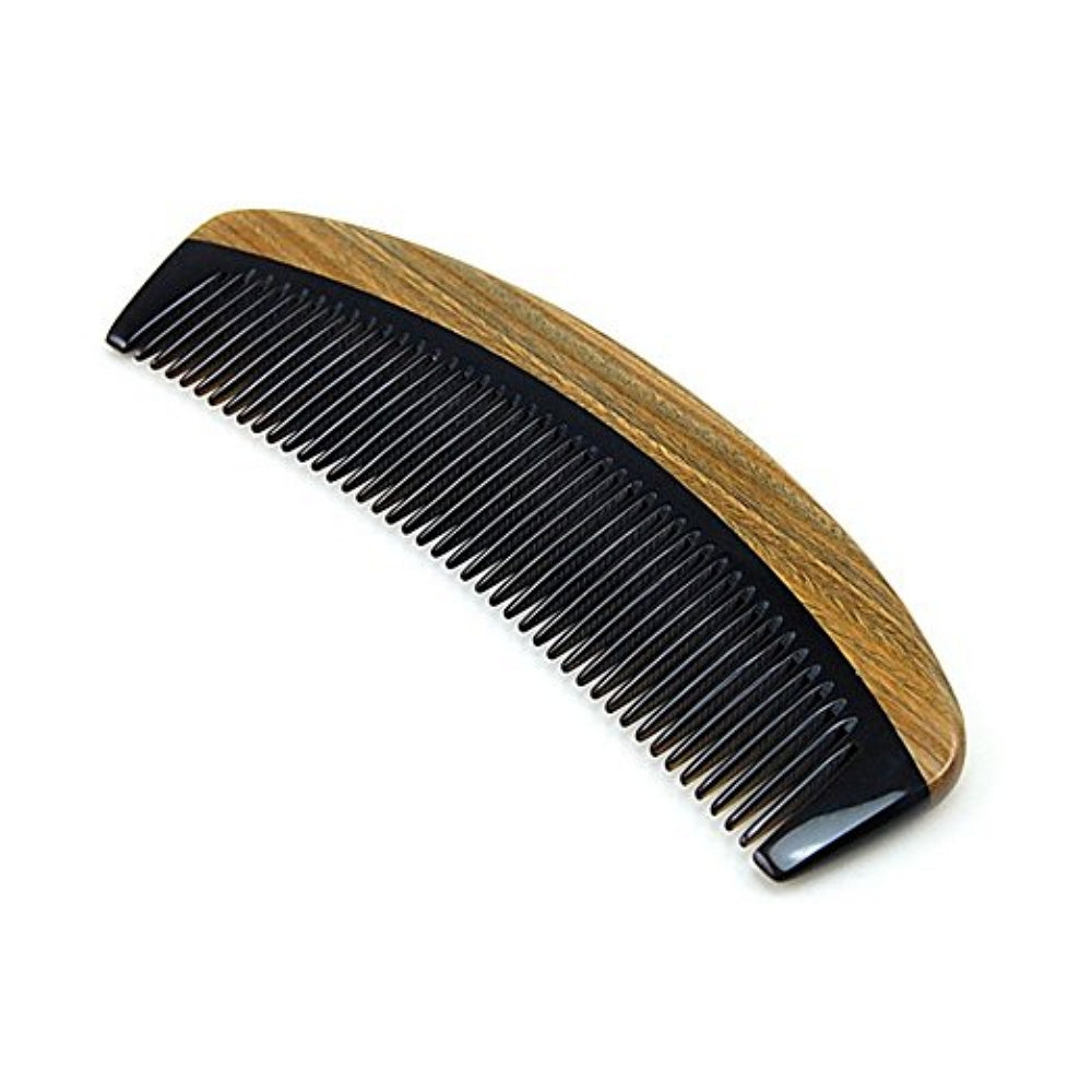 Handmade Sandalwood Hair Comb Set - Anti-Static Wooden Detangler & Beard Comb