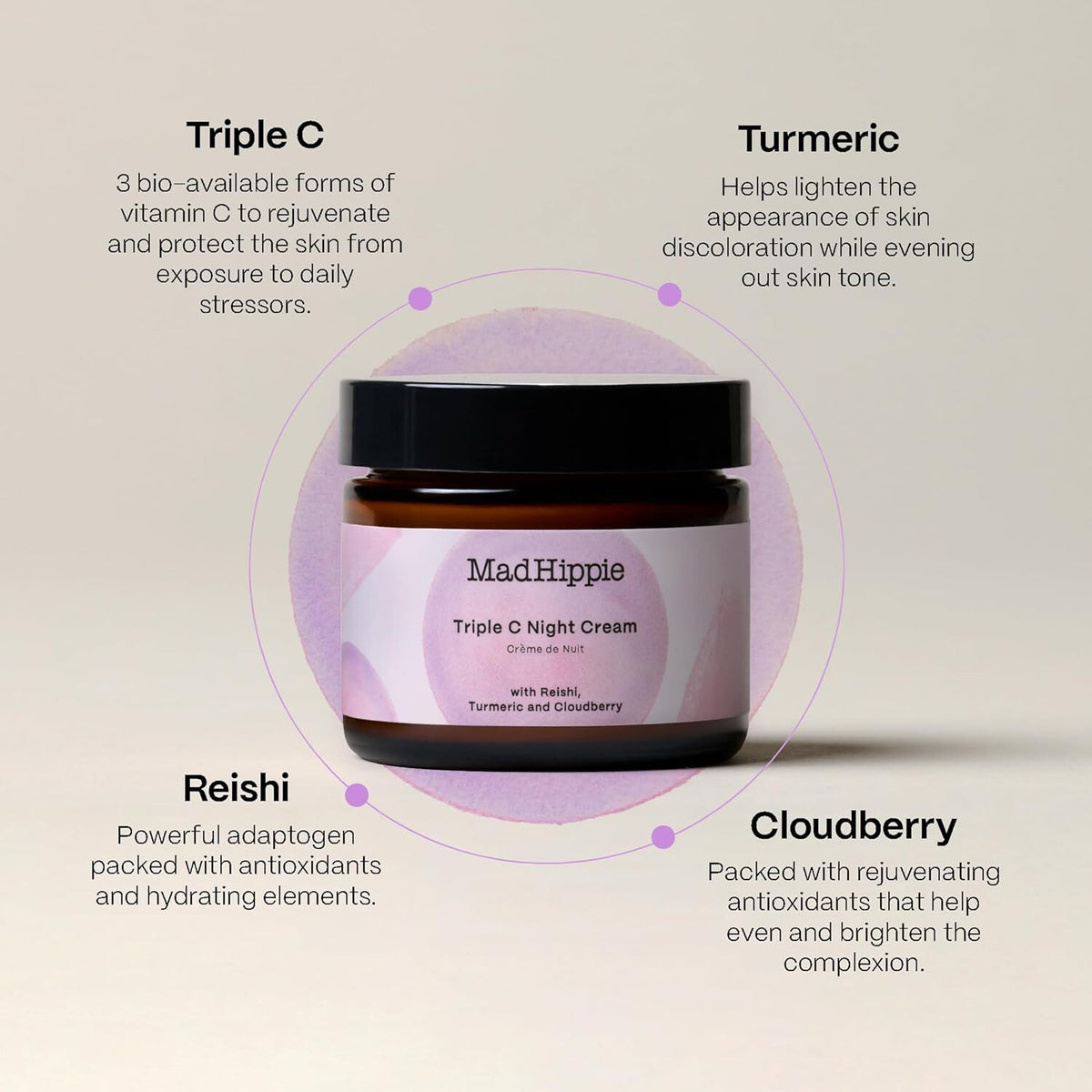 Triple C Night Cream with Vitamin C & Botanicals, 2.1 oz