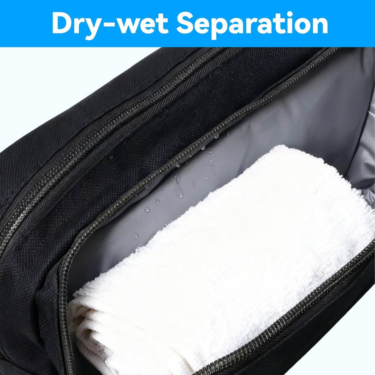 Men's Travel Toiletry Bag with Wet Dry Separation Waterproof Organizer