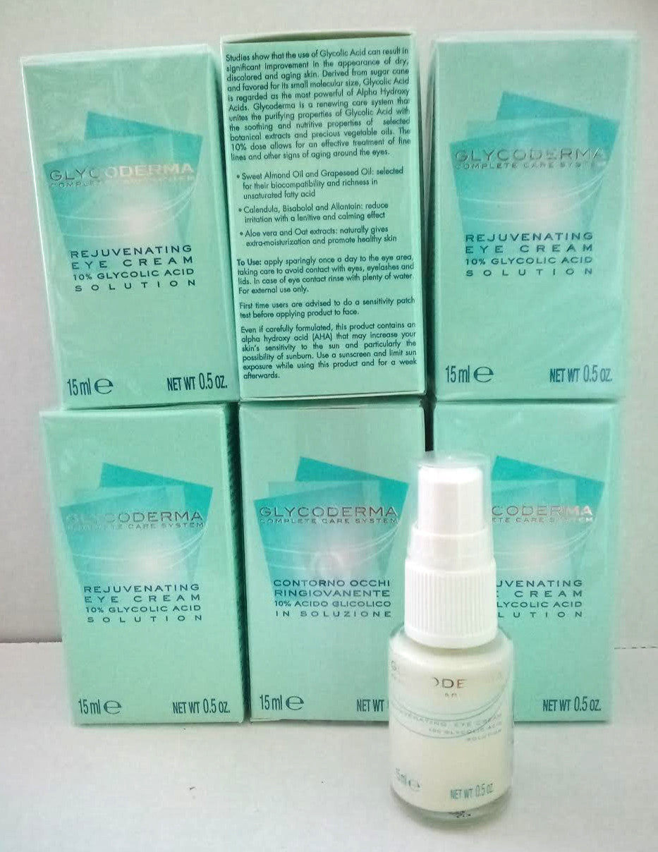 Glycoderma Eye Cream Set - 6 Pack 0.5oz Sealed Skin Care Favors