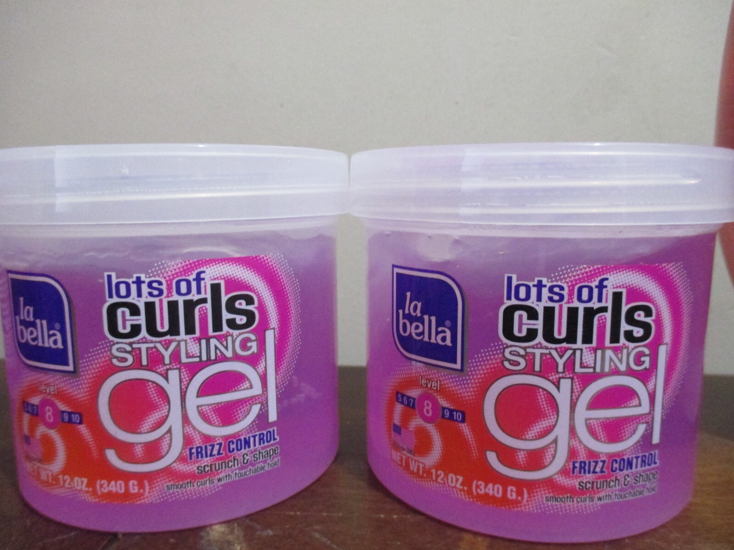 2 Pack Hair Styling Gel Level 8 for Curl Control 12oz - Frizz Control