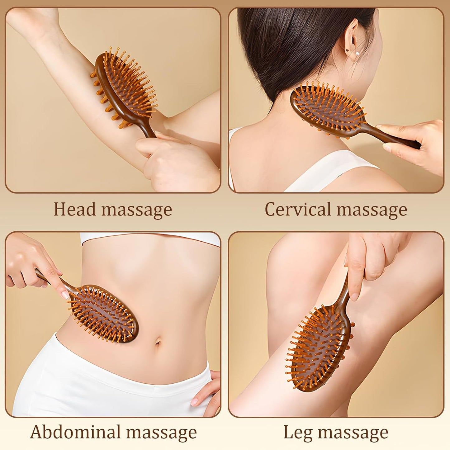 Sandalwood Dreadlock Brush & Wide Tooth Comb for Hair Styling - Unisex