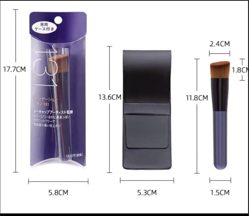 Professional Foundation Makeup Brush 131 - Soft Dense Bristle Tool for Flawless Finish