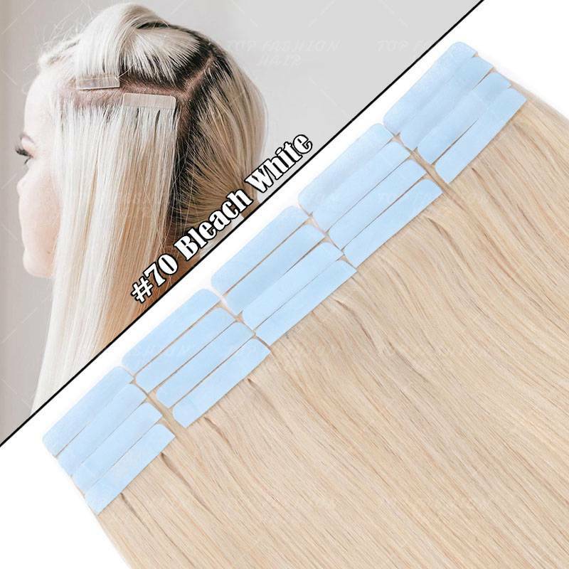 Tape In Hair Extensions 100% Remy Human Hair Natural & Thick - Multiple Colors & Lengths