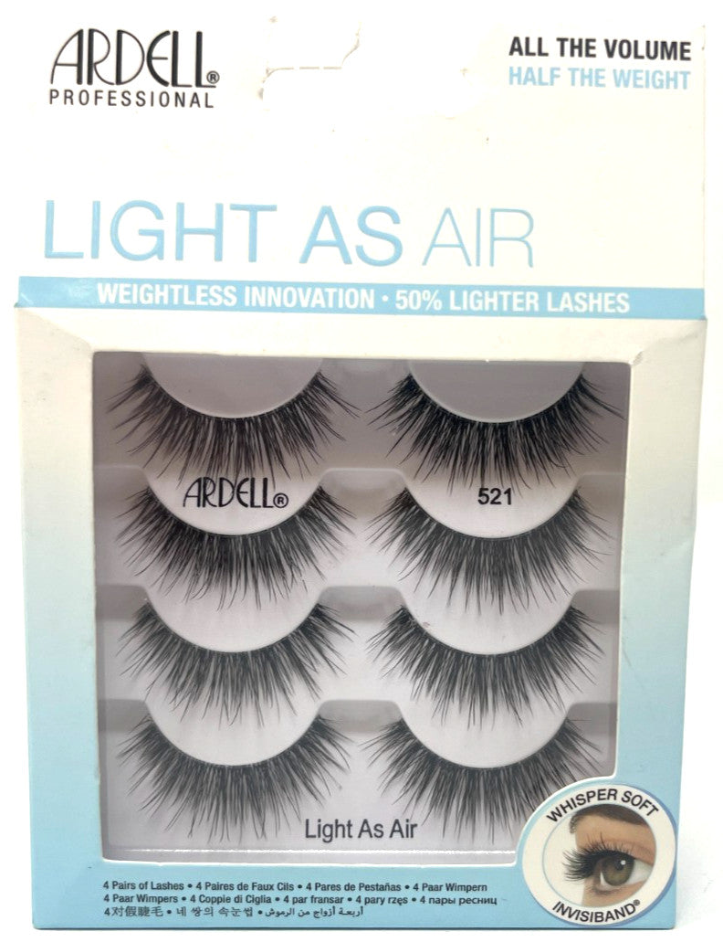 Light As Air False Eyelashes 4 Pairs - Natural Volume & Lightweight Faux Lashes