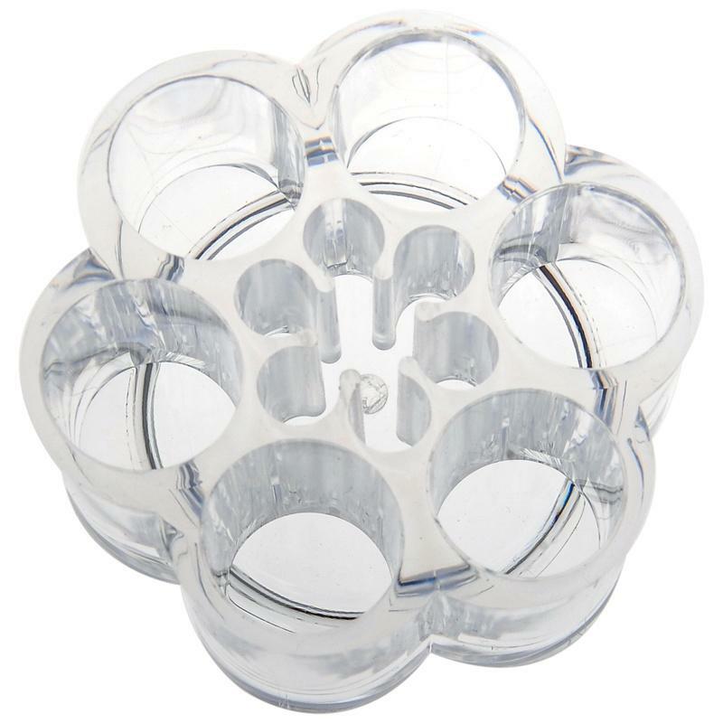 Acrylic Flower Makeup Brush Holder Organizer with 12 Slots, Clear Cosmetic Storage