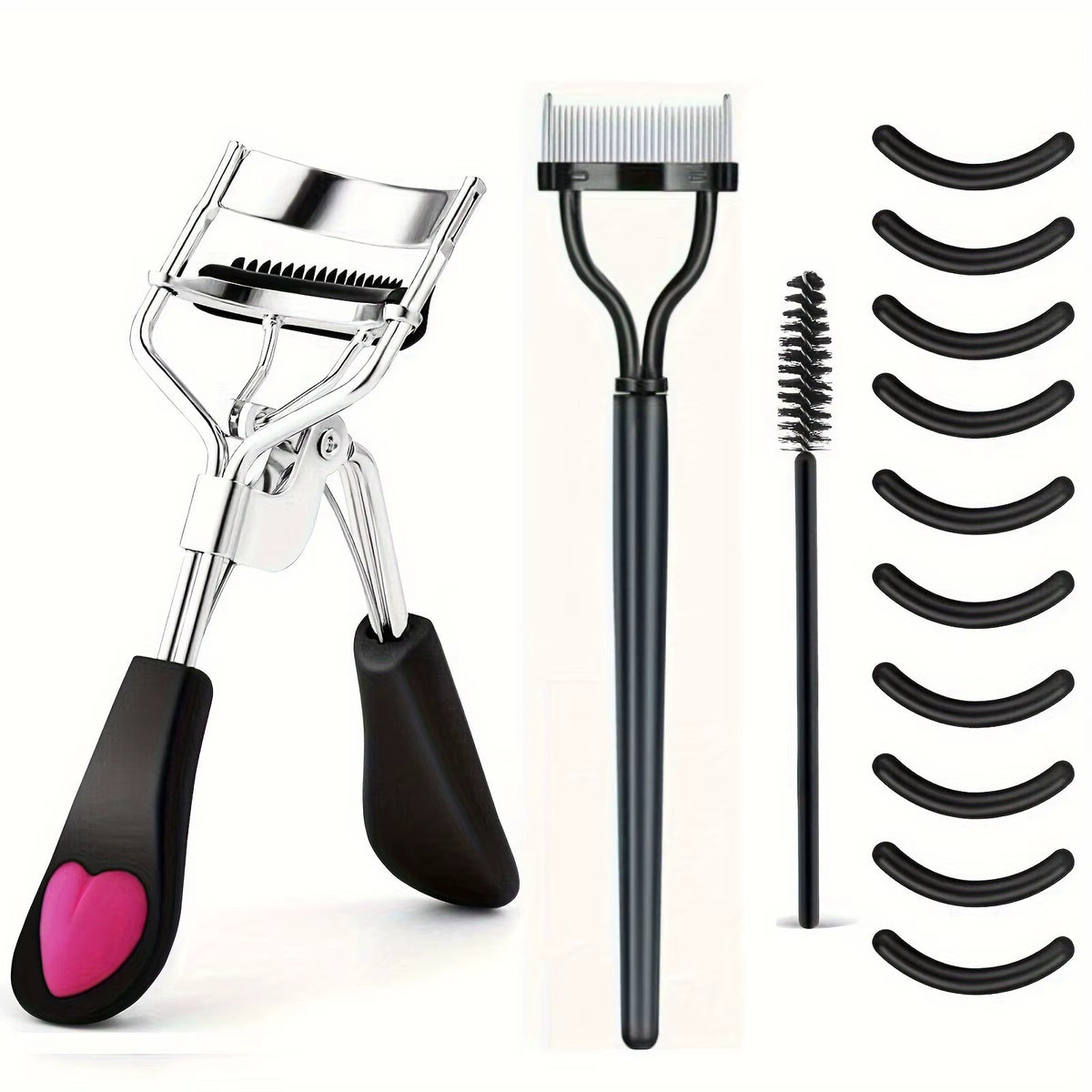 Eyelash Curler Set with Replacement Pads for Women - Multiple Colors