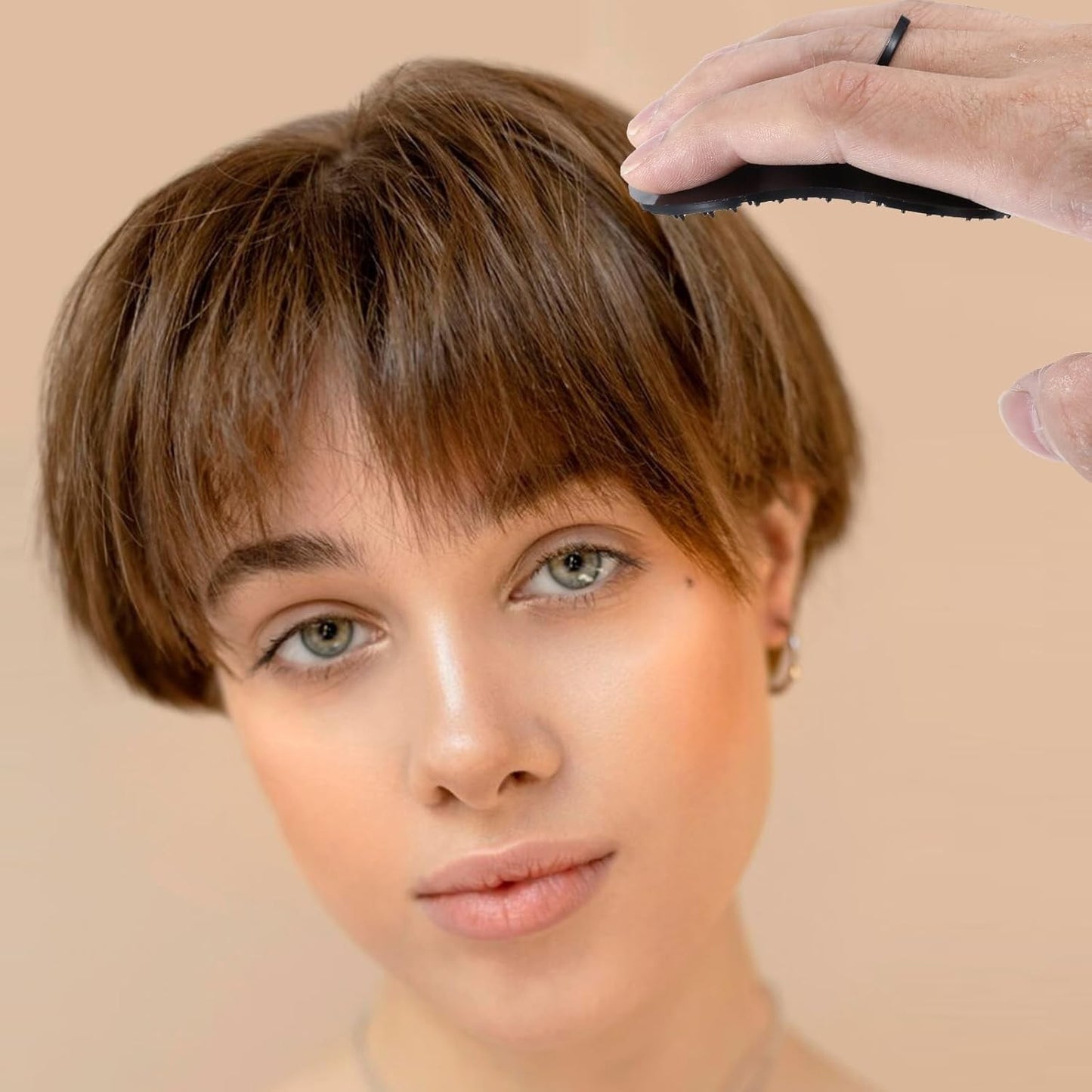 Portable Palm Comb for Men and Women - Soft Plastic Hair Brush & Massager