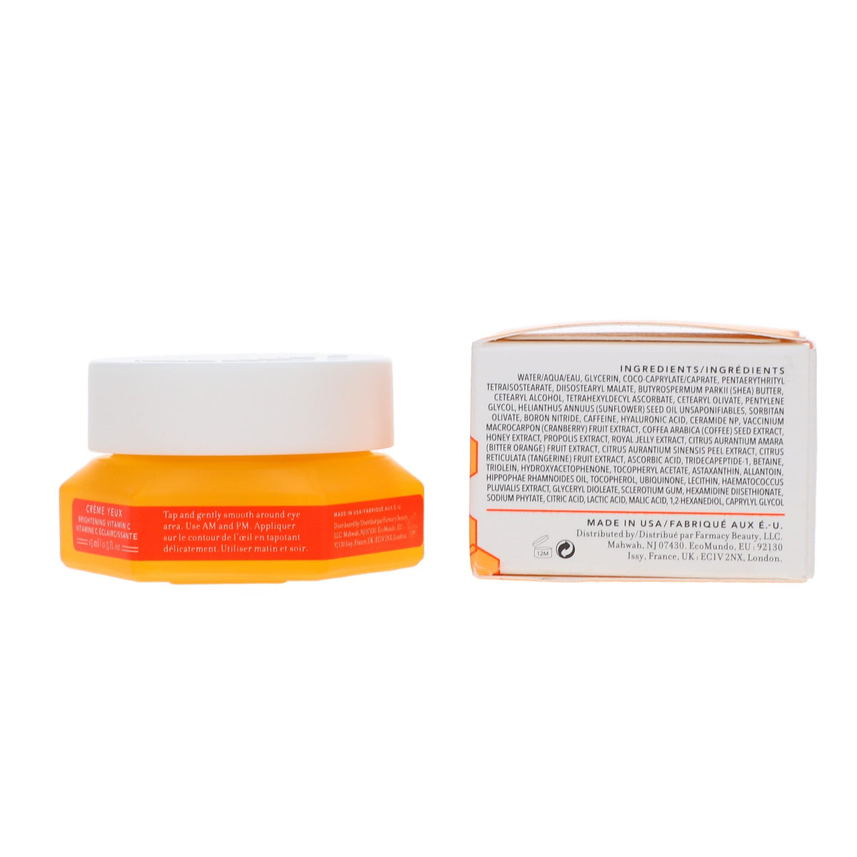 Farmacy Wake Up Honey Eye Cream 0.5 oz Brightening & Hydrating Under Eyes