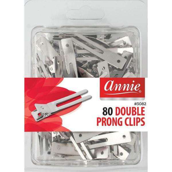 Annie #3082 Double Prong Clips 80Ct