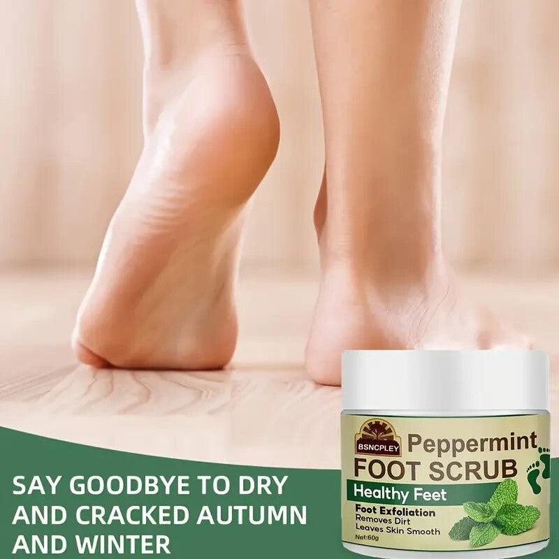 BSNCpley Peppermint Foot Scrub for Healthy Feet, 60g - Exfoliates,