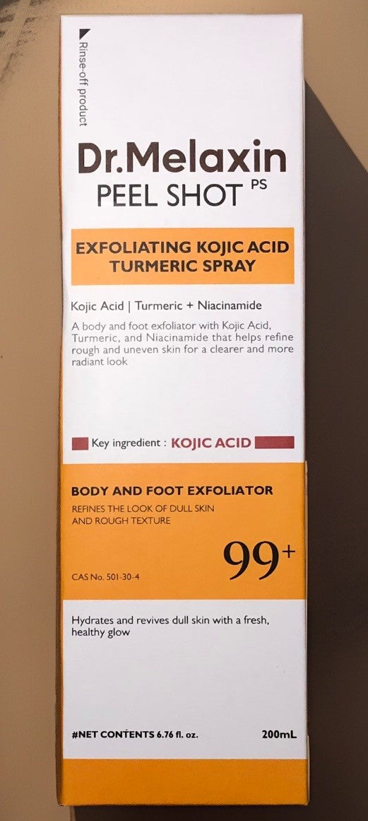 Dr.Melaxin Peel Shot Exfoliating Kojic Acid Tumeric Spray 200ml Body
