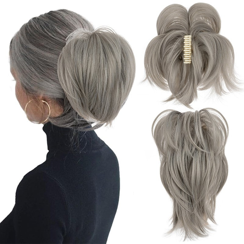 8-inch Short Claw Ponytail Hair Extension Clip for Messy Bun & Ponytail Styles