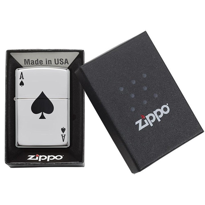 Windproof Metal Lighter with Chrome Finish - Refillable & Gift Boxed