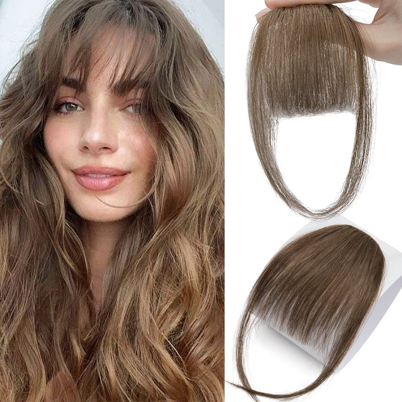 Remy Human Hair Clip-In Bangs Fringe for Natural Looks, Thick & Thin Styles