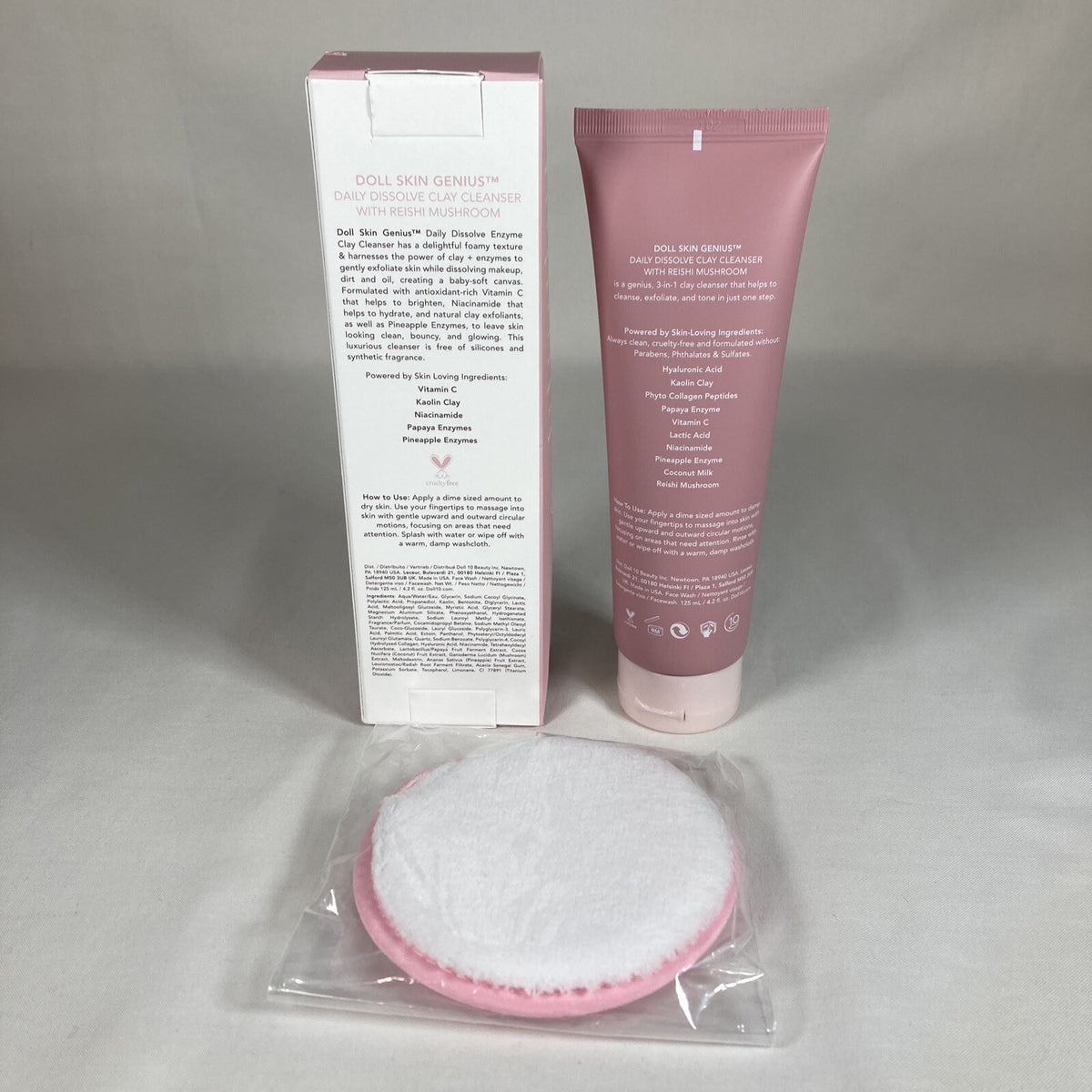 Doll 10 Skin Genius Enzyme Clay Cleanser with Reishi Mushroom 4.2oz