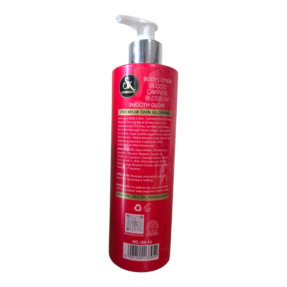 Blood Orange Blossom Body Lotion & Shower Gel SPF 30 - Hydrating Skincare Set